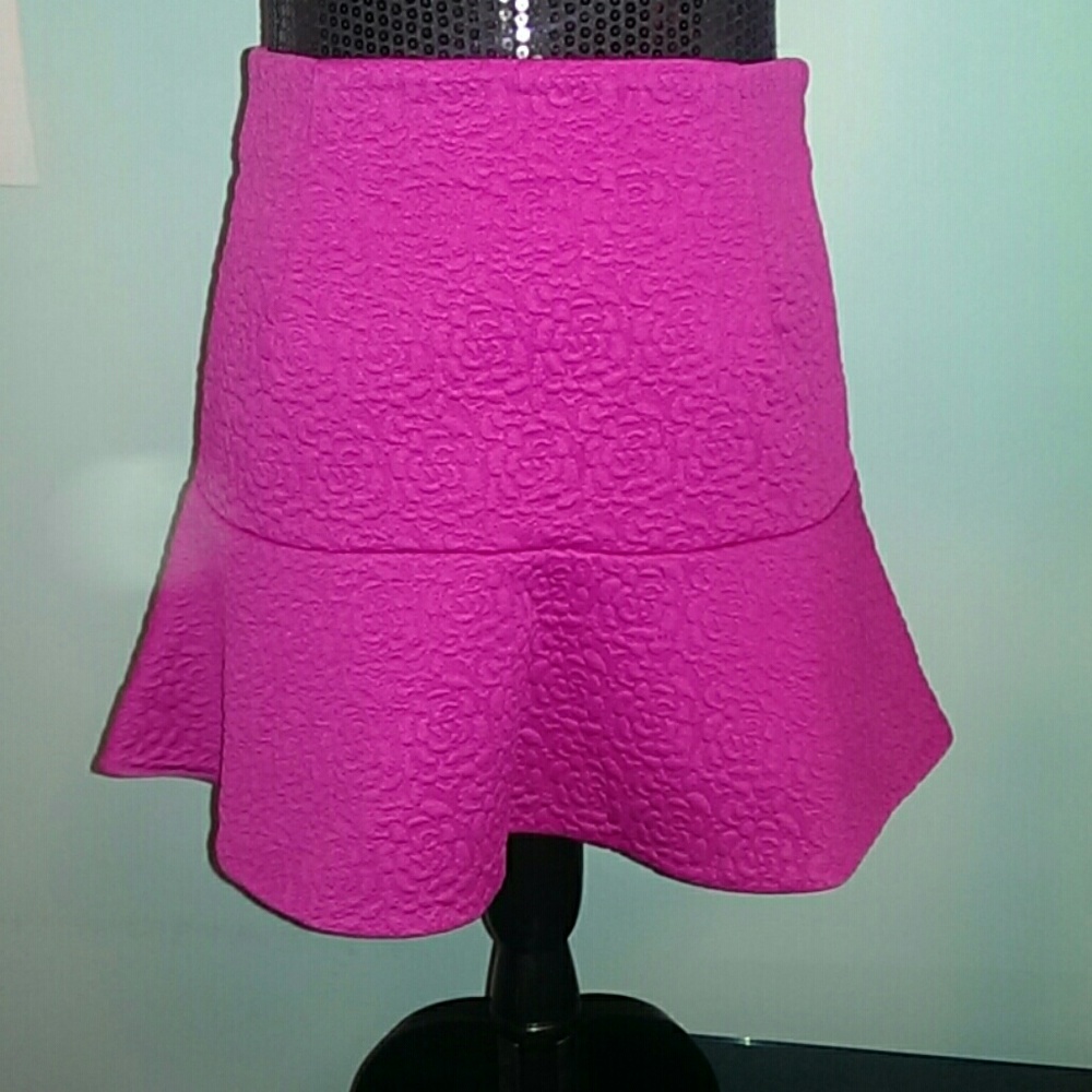 Vintage 90s FB Sister Rose Textured Flared Skirt